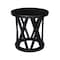 International Concepts Round Ceylon End Table, 24 in W, 24 in L, 24 in H, Wood, Black OT46-46ER - alternate 7